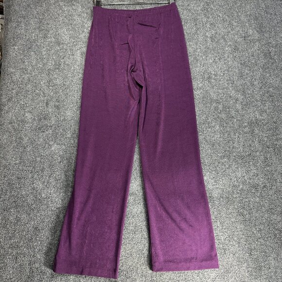 Chicos Travelers Pants Womens Small Purple Stretch Flat Front Straight Pull On - Picture 6 of 7